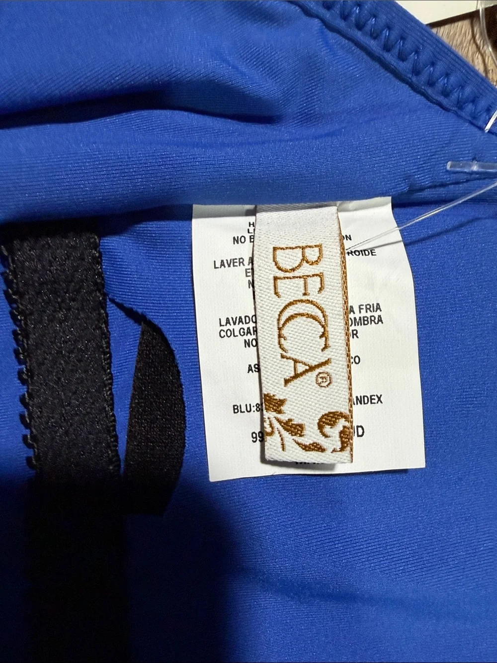 BECCA Rebecca Virtue Blue Iconic Minimalist Open Back One Piece